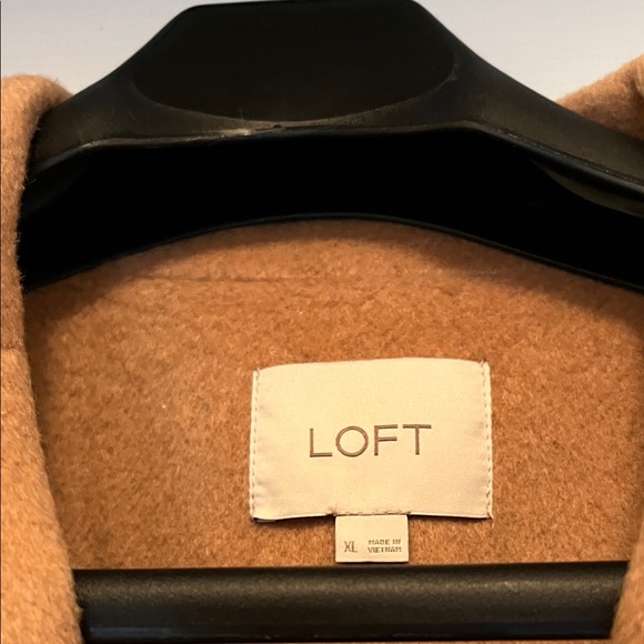 LOFT Women's Camel Double-Breasted Trench Coat - Picture 2 of 4